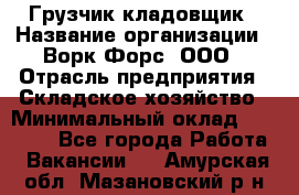 Грузчик-кладовщик › Название организации ­ Ворк Форс, ООО › Отрасль предприятия ­ Складское хозяйство › Минимальный оклад ­ 27 000 - Все города Работа » Вакансии   . Амурская обл.,Мазановский р-н